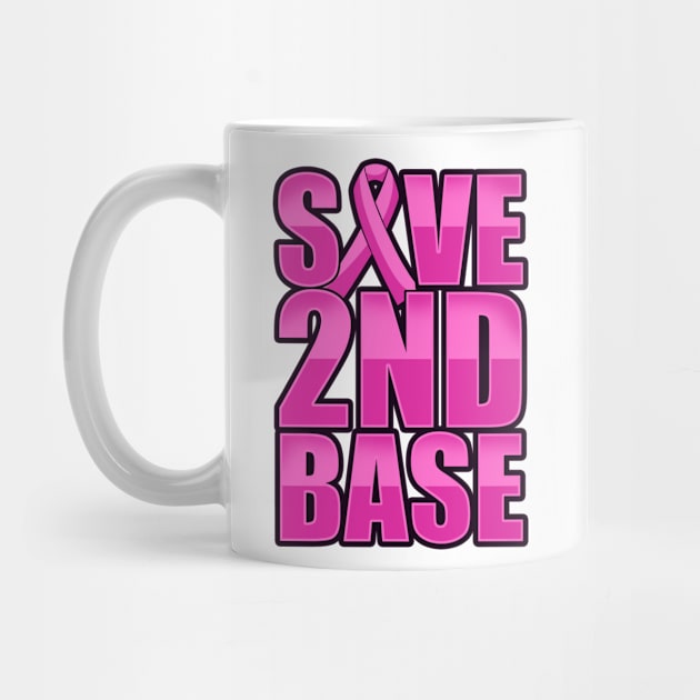 'Save 2nd Base Pink Ribbon' Cool Breast Cancer Gift by ourwackyhome